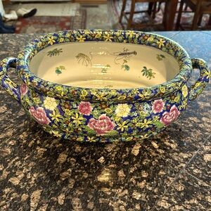 Chinese planter- floral and fishy